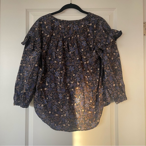 Free Assembly purple floral printed blouse size M - Picture 5 of 7